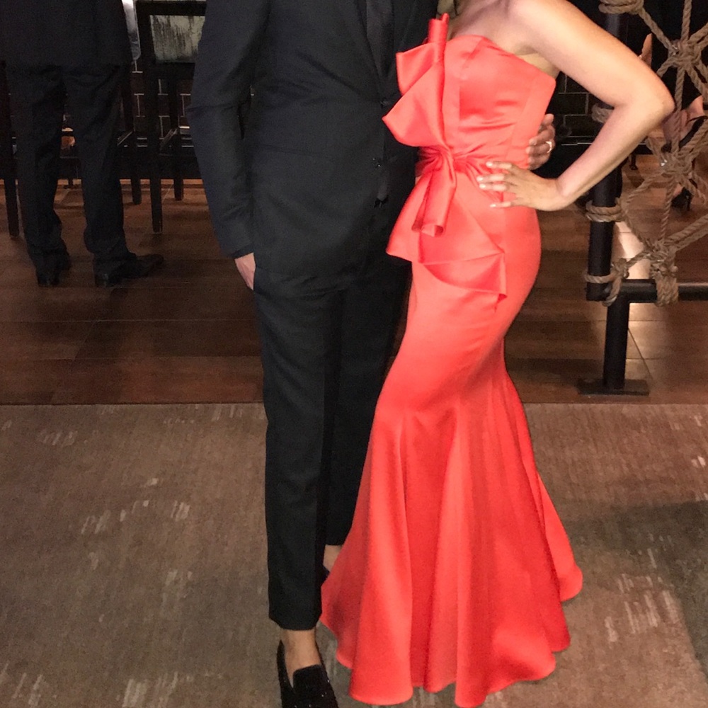 Badley Mischka red formal